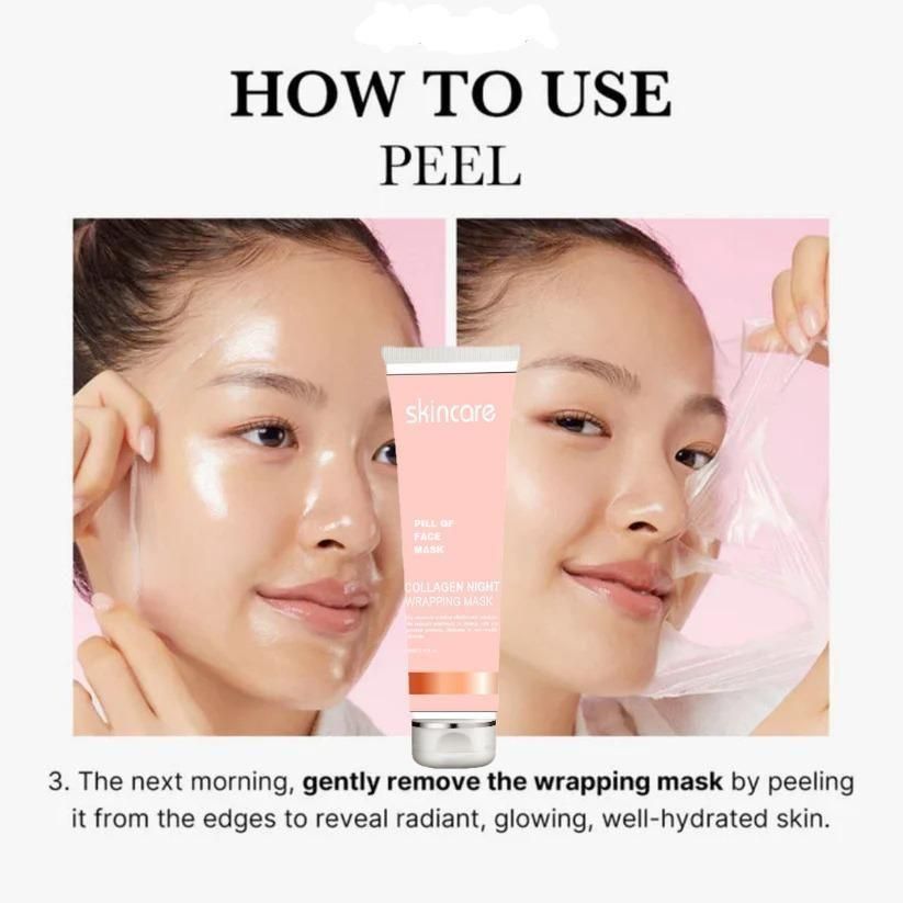 Korean Beauty Collagen Night Wrapping Peel Off Mask Pack of 2